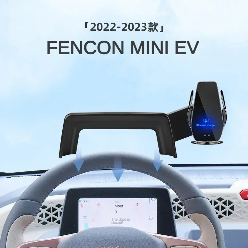 2022-2023 pre Fencon Mini Mini EV Screen Phone Držiteľ bezdrôtovej nabíjačky navigačnú úpravu interiér