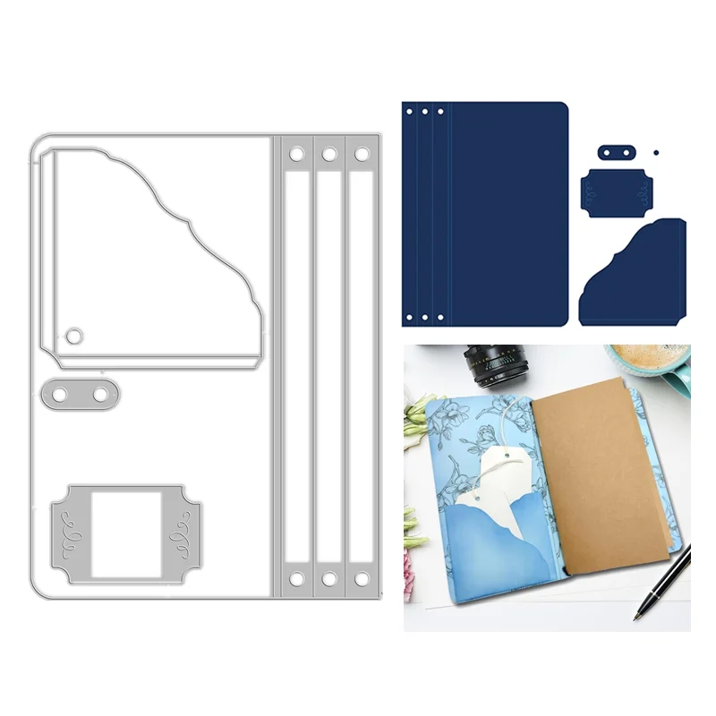 2022 3d Kryt notebook Die set kovové rezanie matiek pre scrapbooking Embosing rámcový karta remeslá remeslá vianočné remeslá