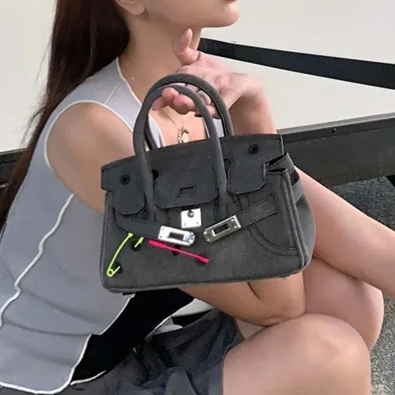 2022 Dámske džínsové plátno tote tašky na umývanie v zúfalstve Crossbody Bag Vitor Forget Kožená kabelka
