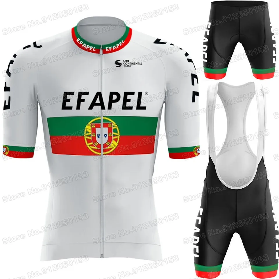 2022 Efapel Cycling Jersey Set Portugal Cycling Clothing Road Biks Tour