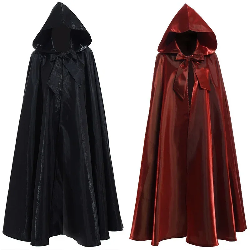 2022 Halloween Party Cosplay ženy Men pre dospelých dlhý hrdina čarodejníctvo Rúž kabát Cosplay satén červený stredovek