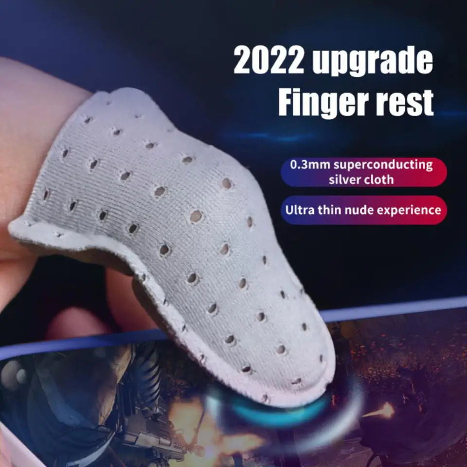 2022 Herný ovládač s rukávom prstov pre PUBG Mobile Game Covers prsty Priedušné protitované šmykľavky