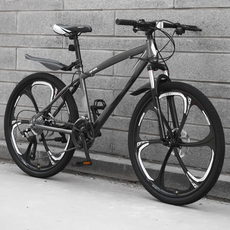 2022 Lacná cena 21/24/27 Speed ​​Mountain Bike Absorp Absorption Racing Bike Carbon Steel Rám 26 palcov