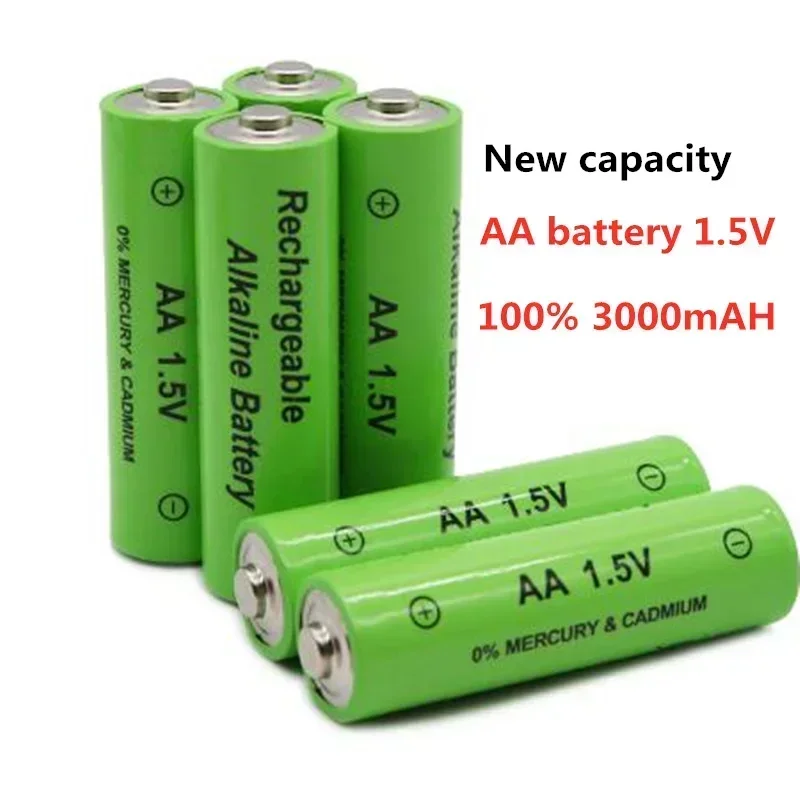 2022 Nová batéria AA 3000 MAH Nabíjateľná batéria Ni-MH 1,5 V AA batéria pre hračky pre myši s hodinami