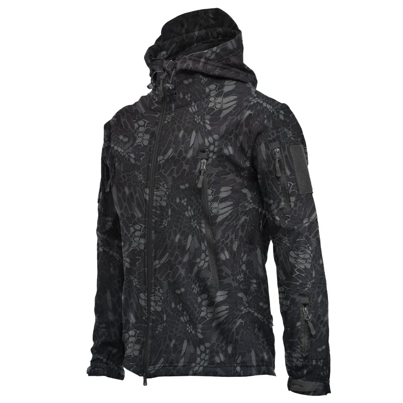 2022 Nové vonku Pánske taktické turistické kempingové kempingy Shark Skin Soft Shell Windbreaker Pilotný klobúk Pilotný klobúk Vojenské vlnené poľa Bunky nohavice