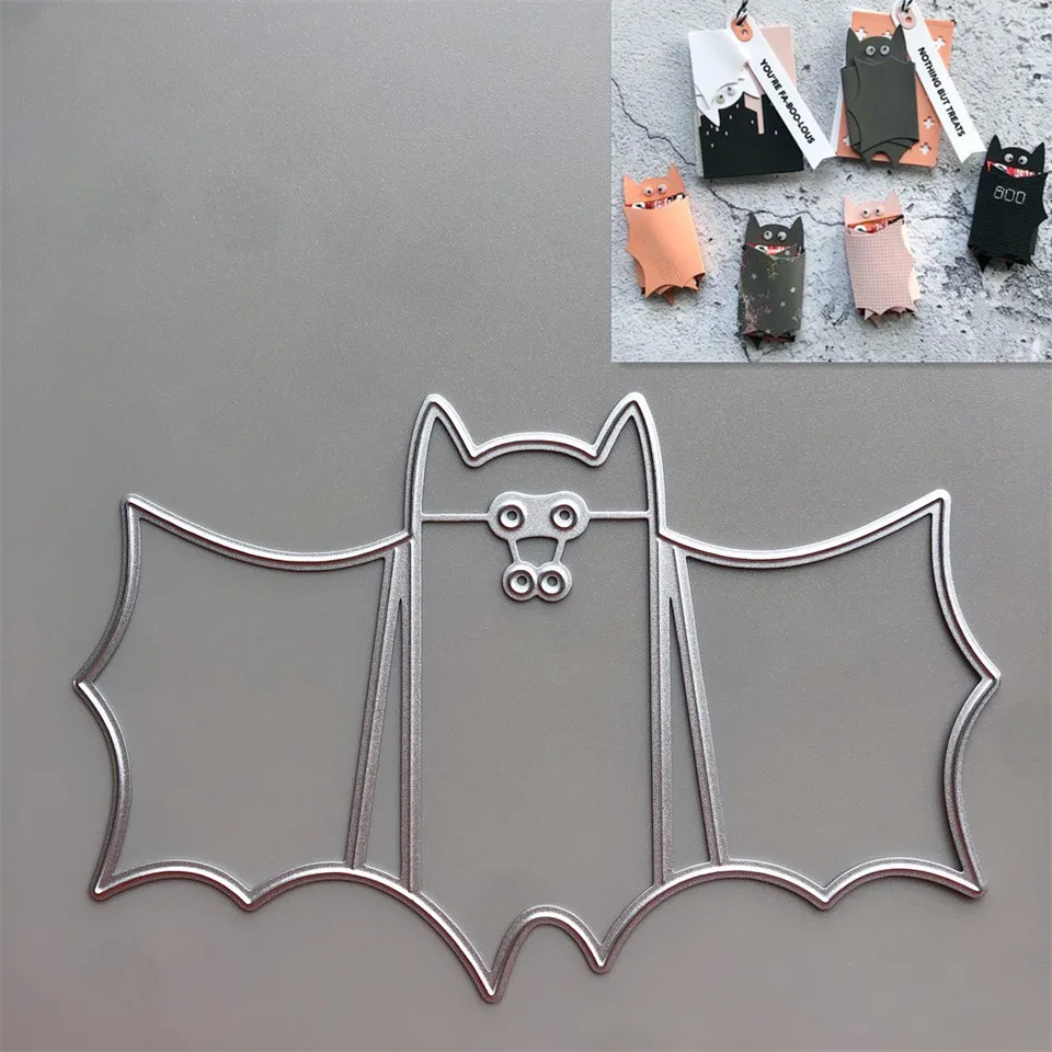 2022 Nový Halloween Bat Cover Cutting Dies Stencils na dekoráciu pre domácich majstrov