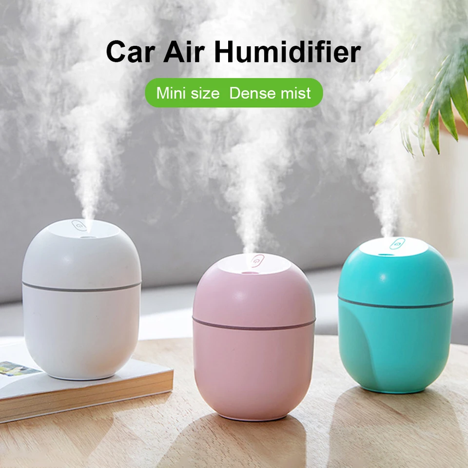 2022 Nový vzduchový zvlhčovač 300 ml prenosný ultrazvukový aromaterapiu difúzor Cool hmla postrekovača LED nočná lampa USB Mini zvlhčovač
