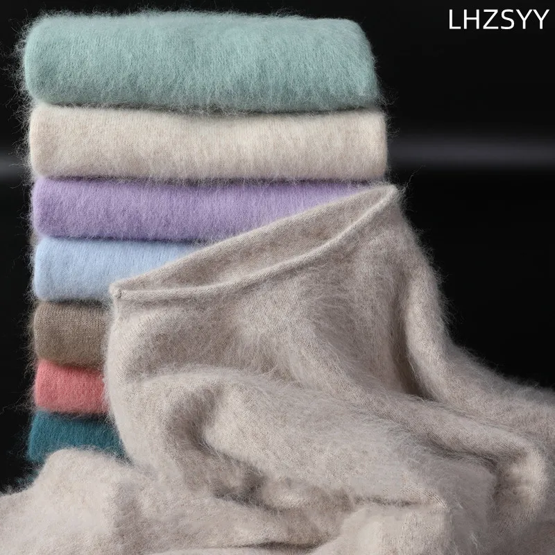 2022 Spring Autumn Top New 100% Pure Mink Cashmere Swater Women Loose Pletel Sweater Wild Pulloves teplé základné tričko Ženská bunda