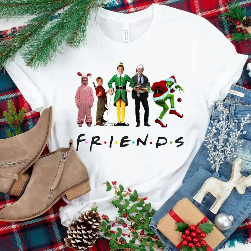 2022 Vianočné odpalisko Dámske bezpečné vianočné vianočné santa Claus Wear Mask Tlač vtipné grafické tričká Femme Friends T tričko Základné tričko