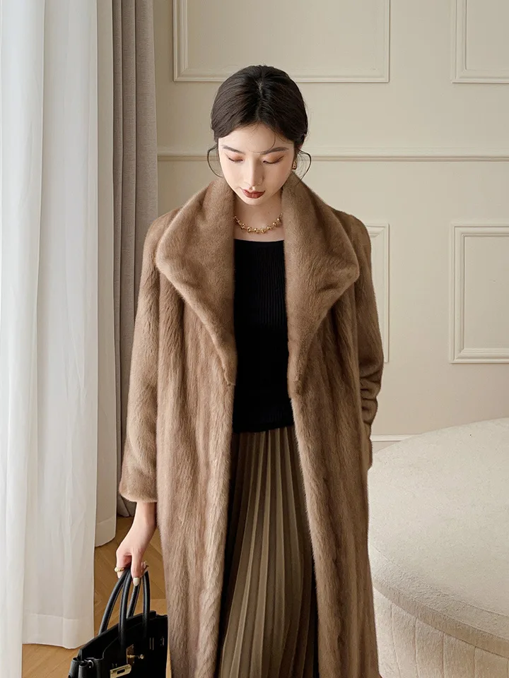 2022 Zimná faux kožuch Ženy Hrubé udržiavanie teplého voľného času Mink dlhá bunda Windbreaker Fluffy Luxury Bontjas Warm Parkas Outer