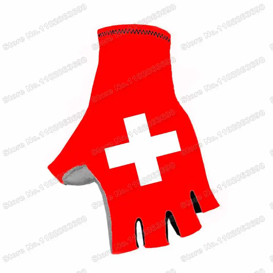 2022 Švajčiarsko Cyklistické rukavice Mountain Bike Half Finger Ruka