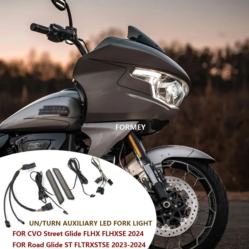 2023 2024 Nový motocykel LED Fork Lightz LED Run/Turn Auxiliary pre Touring CVO Street Glide FlHx FlHxse Road Glide St Fltrxstse