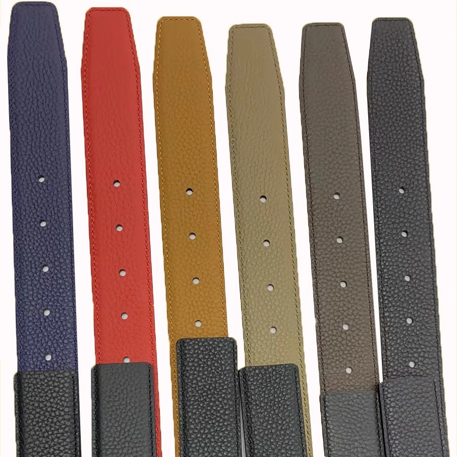 2023 bez sponky Ciartuar Men Ženy 3,5 cm pás Rovnaká farebná línia Vysoko kvalitná Cowskin Originálna koža