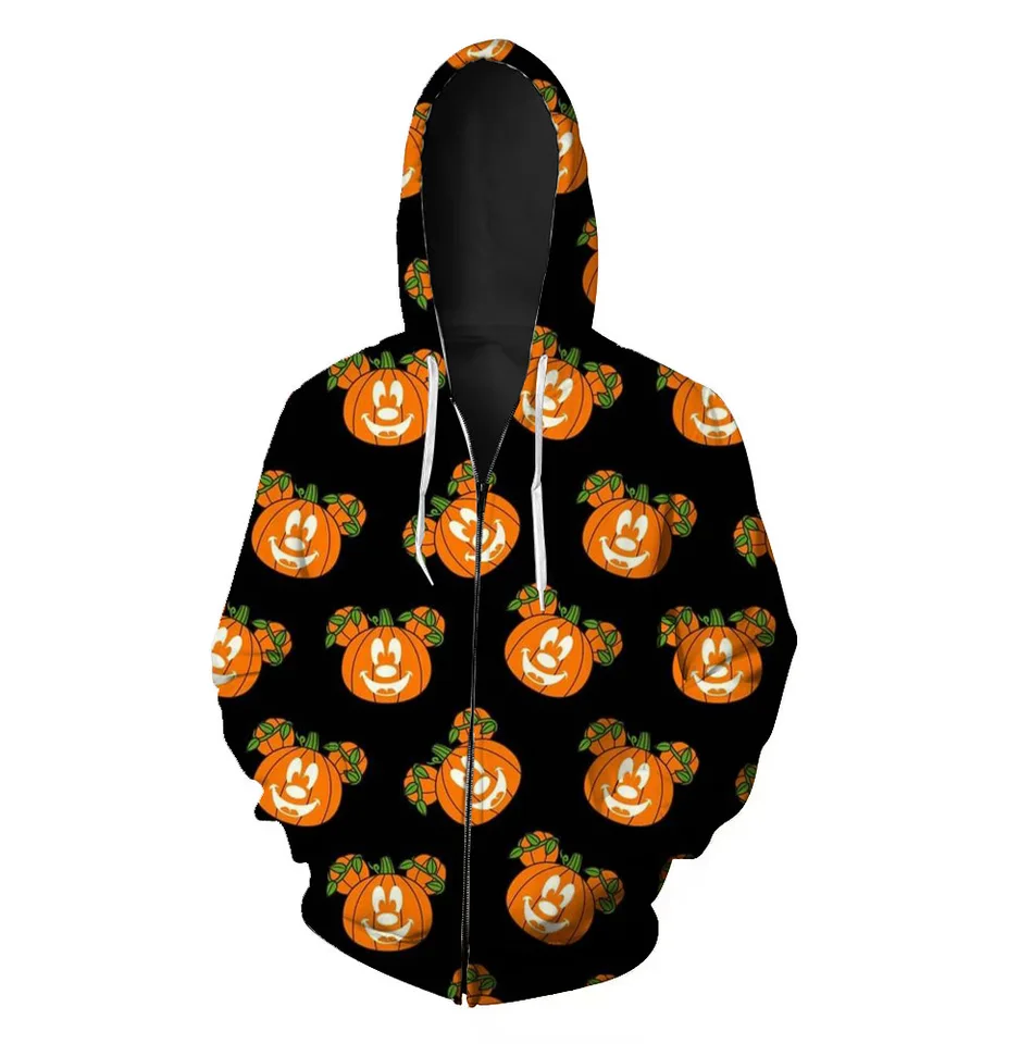 2023 Disney Halloween Fall Nová dámska mikina Disney Značka Mickey a Minnie Anime 3D tlačia