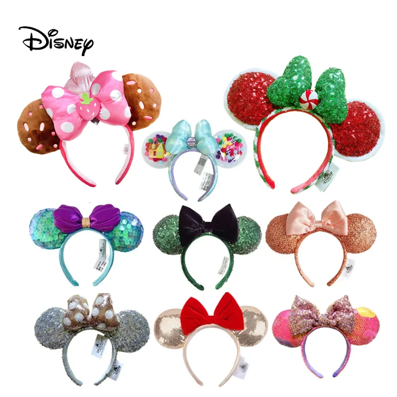 2023 Disney Mickey Mouse Ear Headband Amusement Park Hair Hoop Fish Scale Flowin Party Party headary Girl Girl Hray Narodeniny