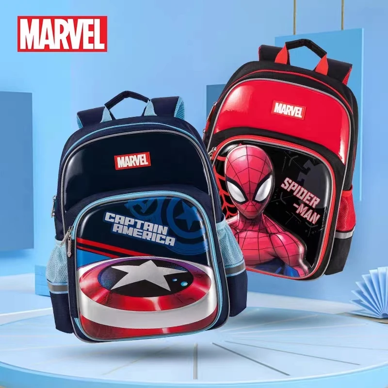 2023 Disney Nové školské tašky pre chlapcov stupeň 1-3 Primárny študent rameno ortopedický batoh Spider Man Captain America Mochila