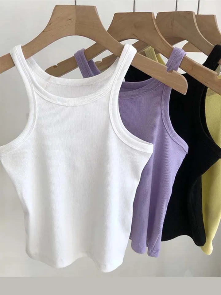 2023 Dámske topánky Tops Sexy orezané top ženy Ženy Summer Camisole Camis Čierne biele športové oblečenie pre ženy