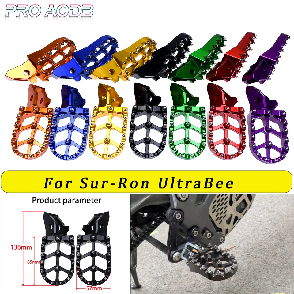 2023 Footrest Foot Pegs Footpegs Resss Pedals pre Sur-Ron Surron Ultrabee Ultra Bee Off-Road Electric Electric Dirt Bicke Dest
