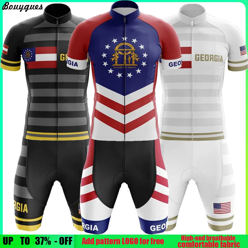 2023 Georgia Men Cycling Jersey Set letné cyklistické odevy MTB Bike Clother Uniforma maillot ropa ciclismo Cycling Bicycle Suit