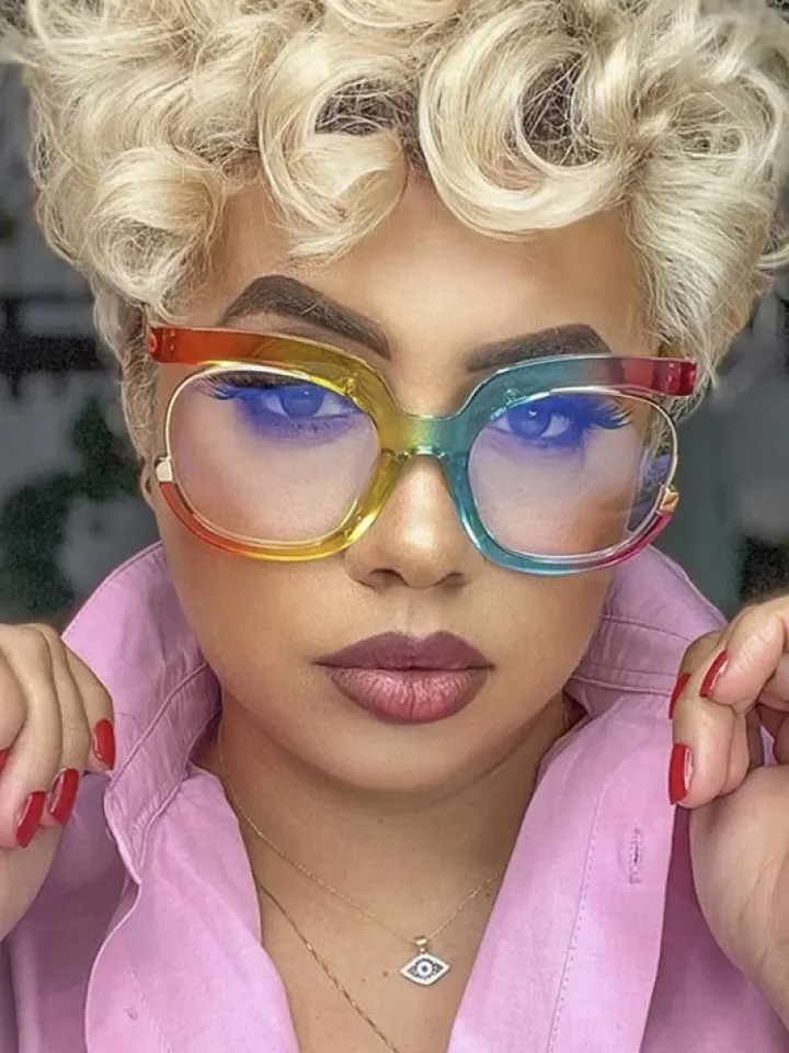 2023 INS INS RAINBOW FAME RETRO ROZKOĽKO OKLADOVÉ ZOBRAZENIE ŽENY Dámske okulia