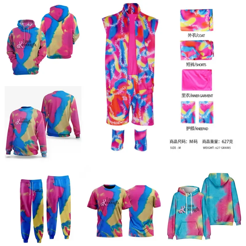 2023 Ken Ryan Gosling Barb Cosplay for Men Havajské košele Krátke nohavice Barbie Movie Ken's Beach Wear Set pre dospelých NX133