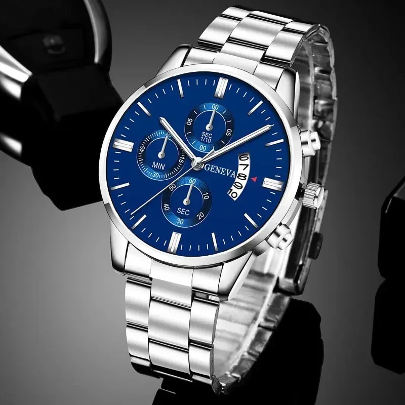 2023 Luxusné módne pánske hodinky Strieborná nehrdzavejúca oceľ Quartz zápästie Watch Men Business Watch Male Calendar Clock Reloj Hombre