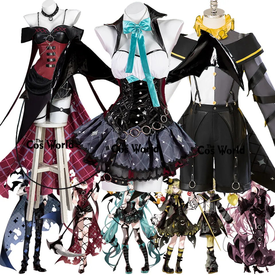 2023 Miku X Rascal Raccoon Rin Len Luka Outfits Anime Cosplay kostýmy