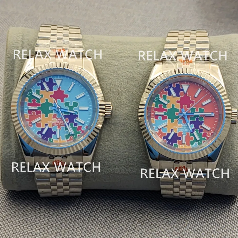2023 Nový 36 mm 39 mm Sapphire Glass viacfarebný číselník z nehrdzavejúcej ocele Automatický pohyb hodiniek Japonský NH35 B