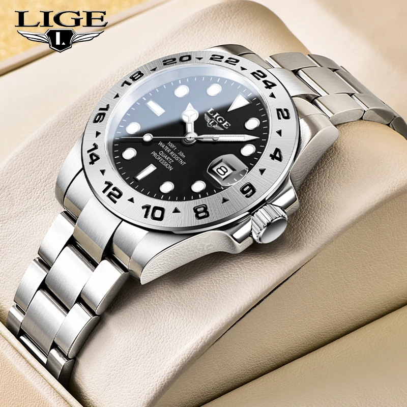 2023 Nový liga dizajn Top značky Pánske športové kremenné hodinky z nehrdzavejúcej ocele 30 m vodotesný chronograf luxusný reloj hombre