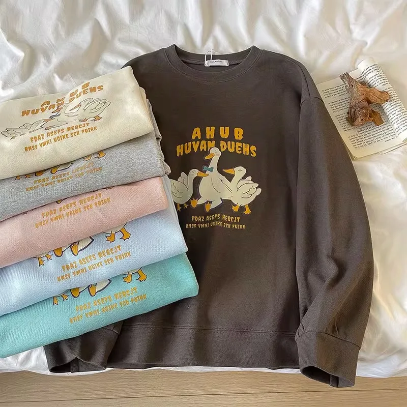 2023 Nový príchod Sladký obojok s dlhým rukávom Kórejské preppy štýl hit farebná patchwork mikiny y2k oblečenie