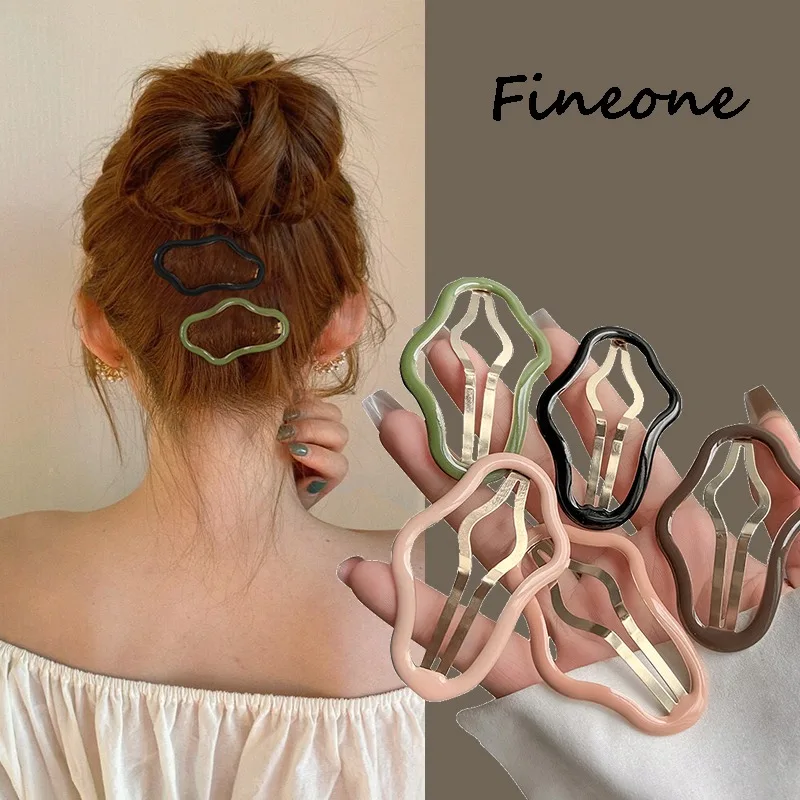 2023 Nový trend kovový živici Cloud BB Clip Cappus Campus Enkant Simple Hair Clip Dievčatá Kreatívne módne vlasy