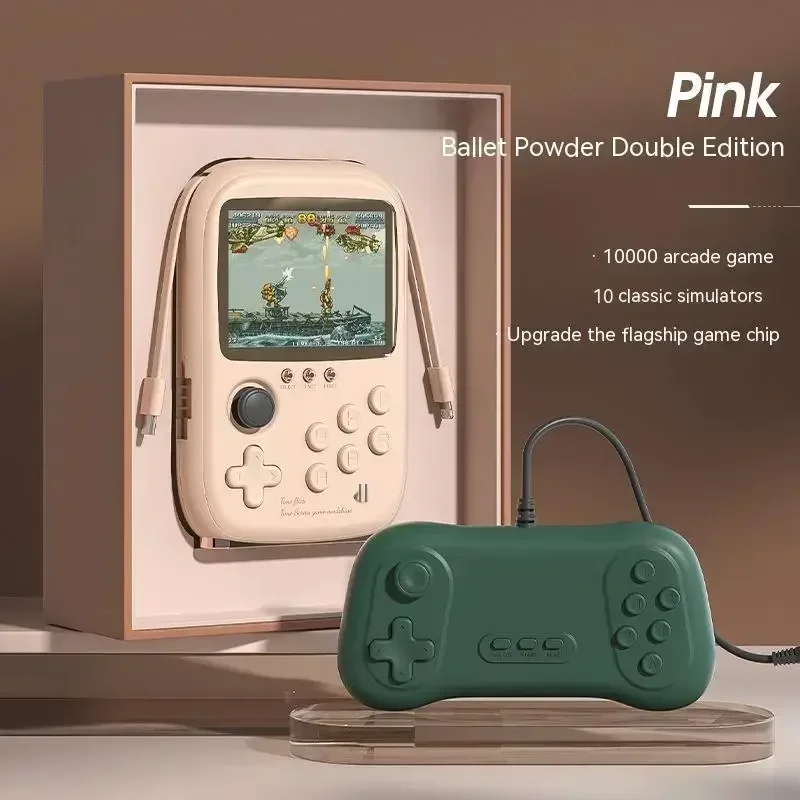 2023 Nový vreckový herný stroj Power banka Retro Super Mary Fighter King Detská arkáda 3,2-palcová farebná herný stroj