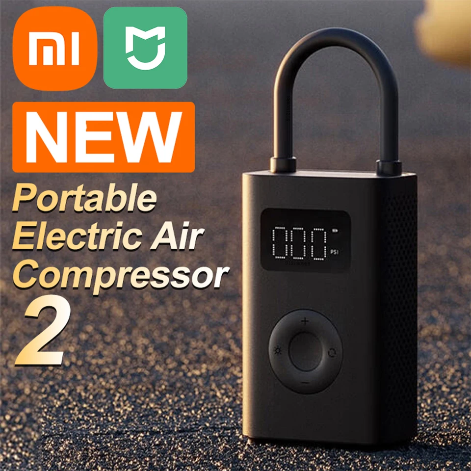 2023 Nový Xiaomi Mijia Air Compressor 2 Prenosný univerzálny elektrický vzduchový čerpadlo 2 pneumatí
