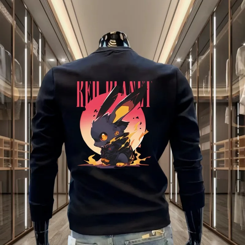 2023 Pánska mikina Kórejské módne streetwear Harajuku Pullover Print mikina muži na jeseň Zimné muži oblečenie karikatúry