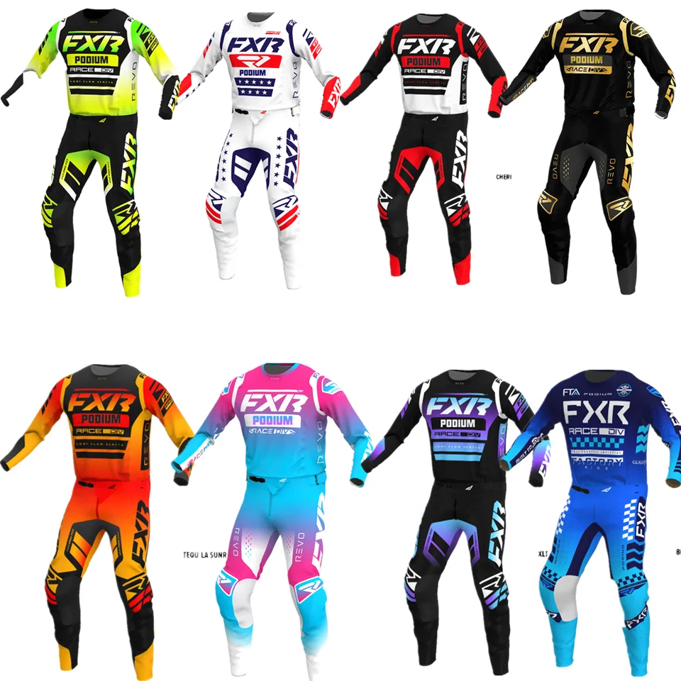 2023 pódium FXR Dirt Bike Gear vytlačené z cesty pre Gasgas Moto Jersey Set Motorcycle Clothing Priedušné MX Combo Combo