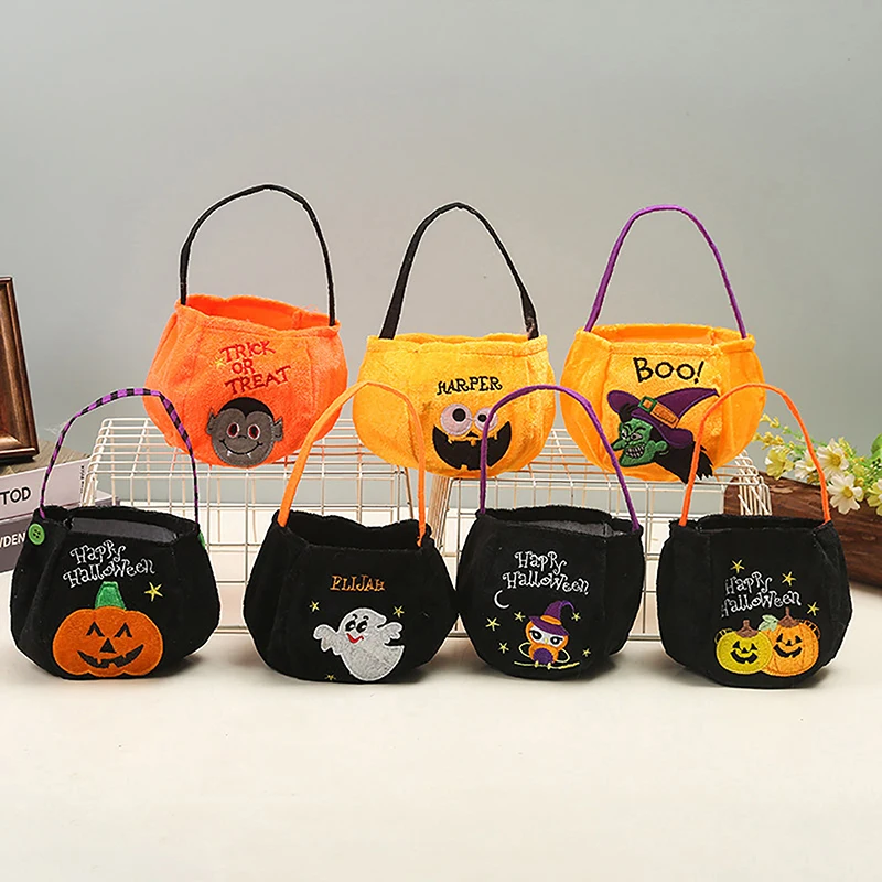 2023 Roztomilý Halloween prenosný trik tekvicového tašky alebo ošetrujte deťmi Candy Bag Happy Halloween Day Darček na tekvicu batoh v taške