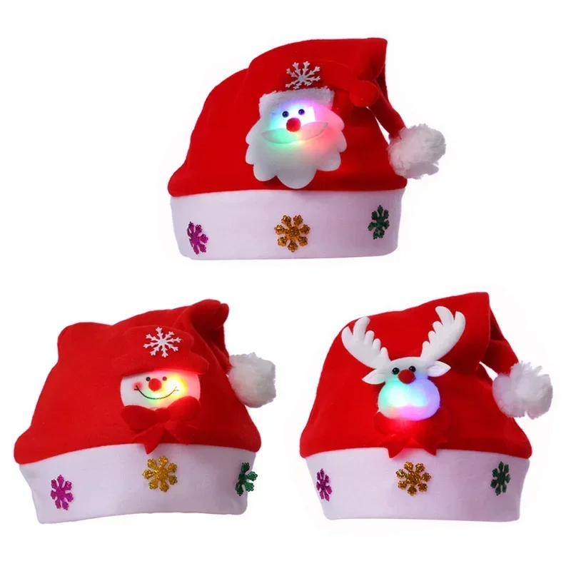 2023 vianočné klobúky Nový rok Santa Claus Snowman Elk Cap pre materskú starú večierok Detské deti Viano