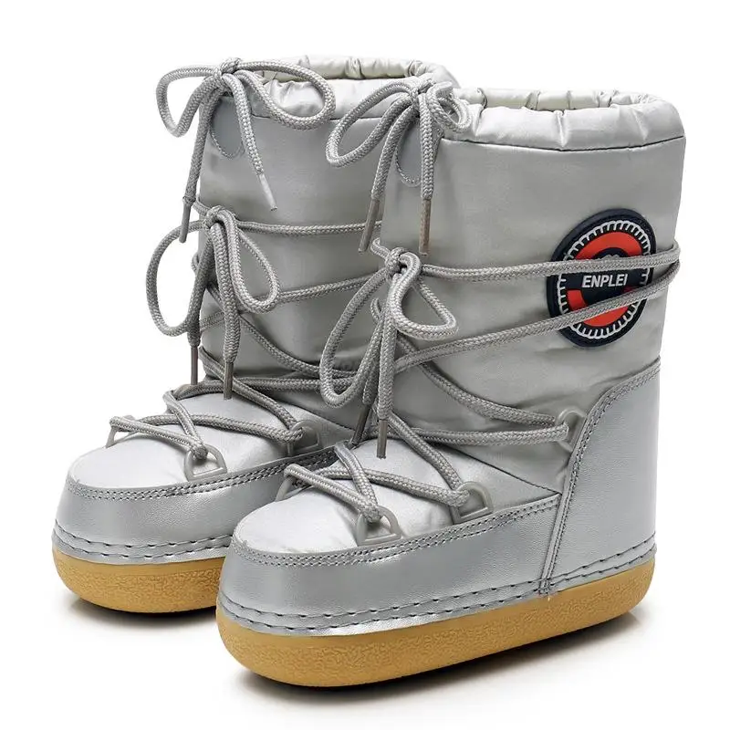 2023 Zimné snehové topánky Ženy teplé topánky Platform Moon vesmírne topánky ženské zamatové kožušinové teplé členkové topánky Snowboots