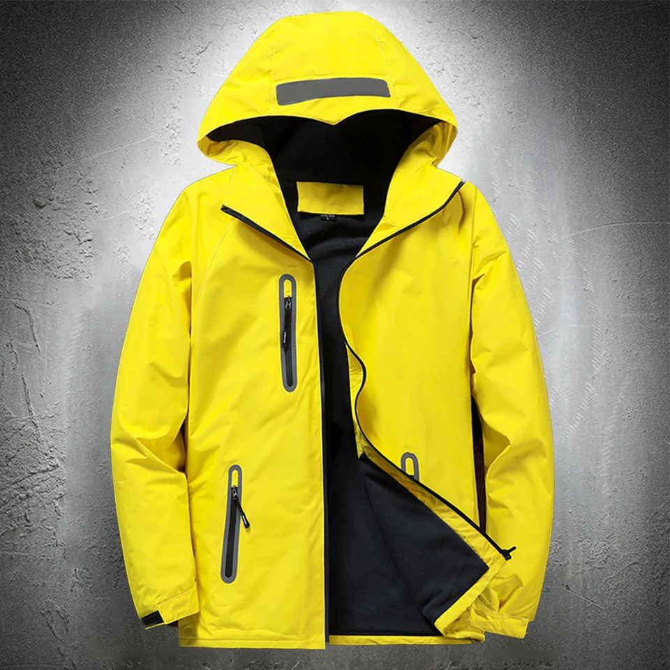 2023Men jesenná tenká vonkajšia bunda nepremokavá bunda Outwear Windbreaker Reflexer Bundes pre mužov dážď