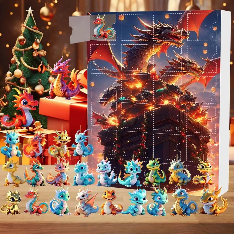 2024 24 PCS Keychain Vianočné tajomné tajomné boxy Bath Hračky Party pre darčeky Advent Calendar Creative 24 dní slepé boxy Hračky Kids