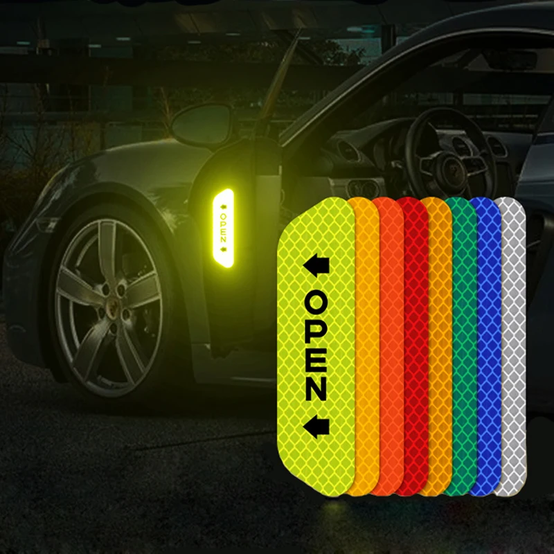 2024 4ks/set Car Reflex Flips Výstražné nálepky pre Hyundai Solaris 2 Elantra i30 i35 i40 Tucson Kona 2015 2016 2016 2018 2018