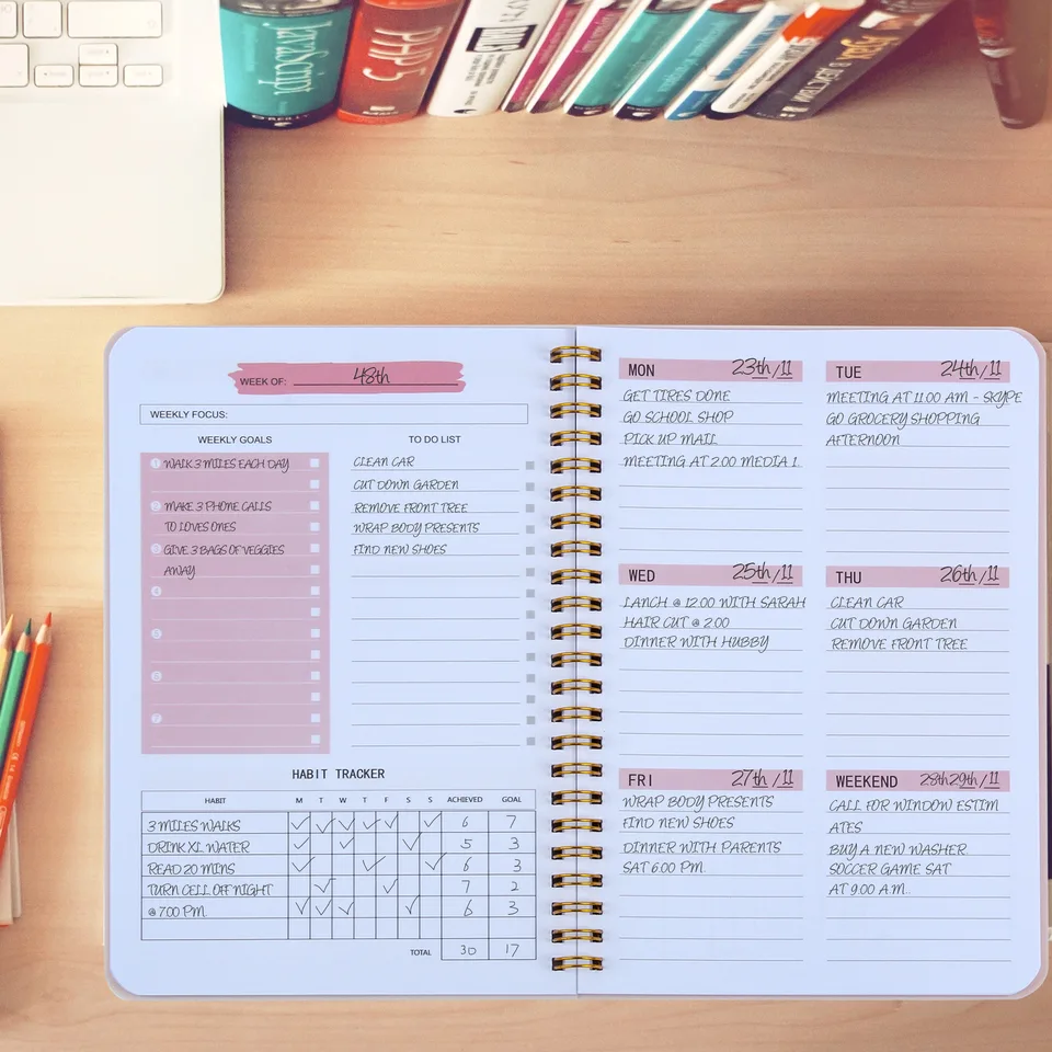 2024 A5 Program Planner Notebook Denník Denník týždenný plánovač Cieľ Plánové plány Journal Notebooks pre školskú kancelársku kanceláriu