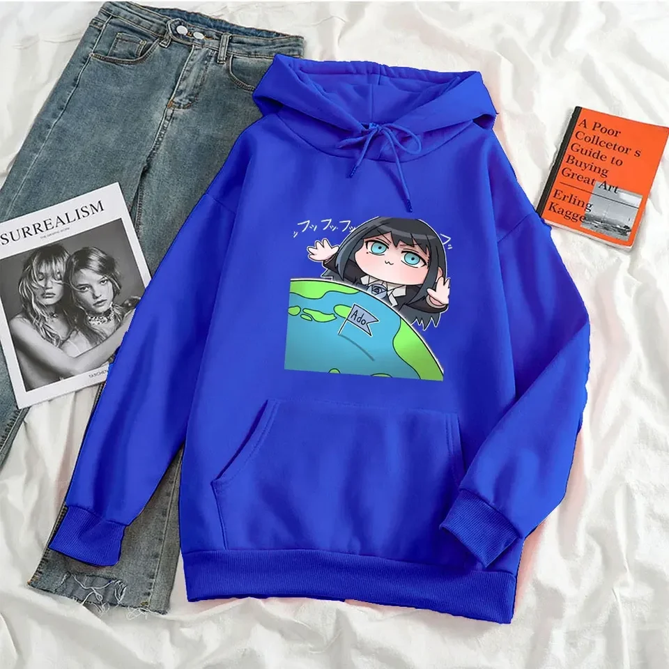 2024 ADO Hoodie Cartoon Print Dámska mikina XS-3XL Veľkosť Príležitostné opotrebenie pre mužov a ženy Street Street Dlhý ruka