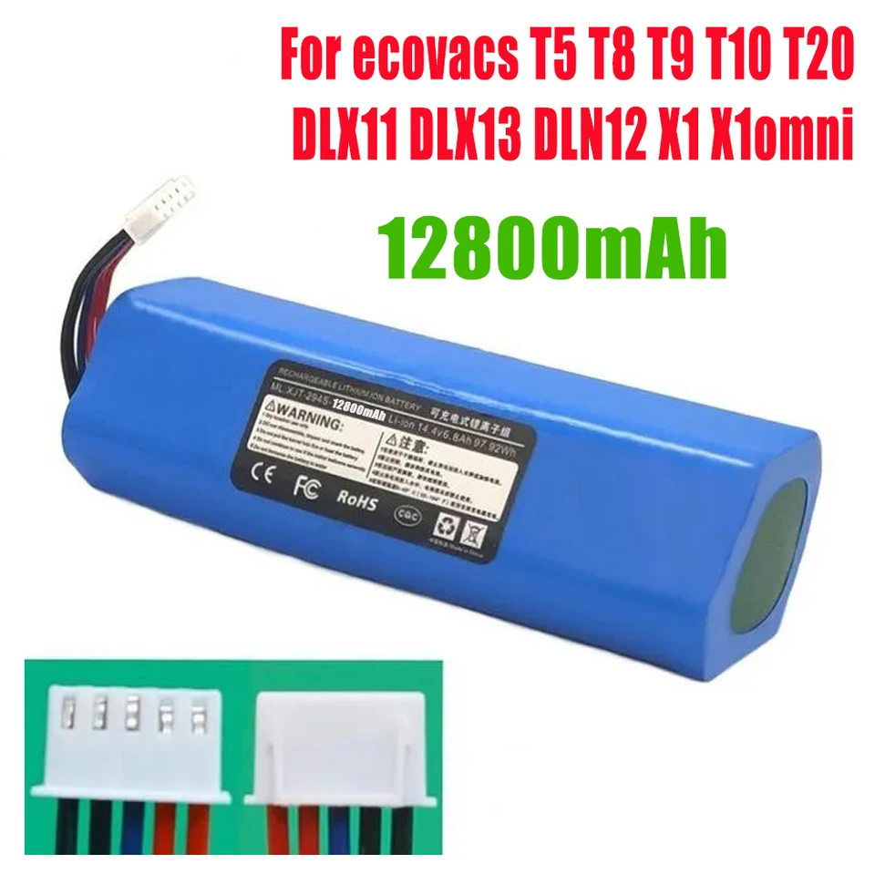 2024 aktualizácia 12800MAH14,4V pre ECovacs T5 T8 T9 T10 T20 DLX11 DLX13 DLN12 X1 X1omni X1Turbo Sweeping Robot Battery