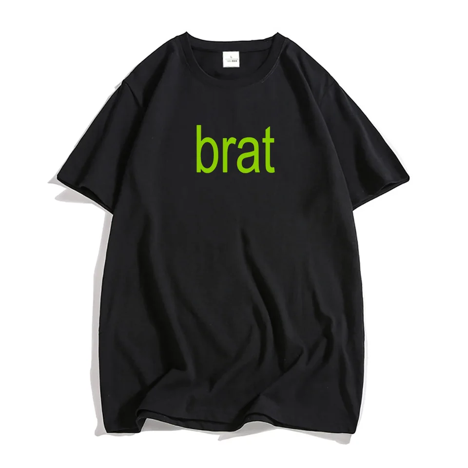 2024 Album BRAT Grafické tričká Singer Charli XCX Triplting Tričká Men/Dámske hip hopové streetwear Cotton Story Tee Summer Tee Tee