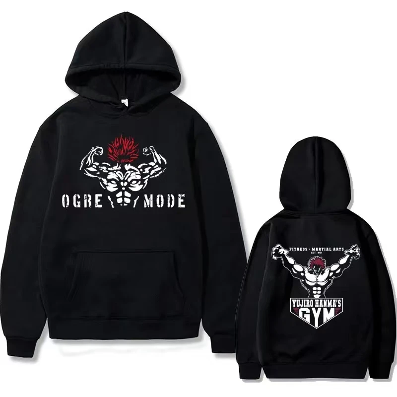 2024 Anime Baki Hoodie The Grappler Yujiro Hanma Gym Vintage Pánske kvalitné príležitostné streetwear Men Ženy manga harajuku mikina