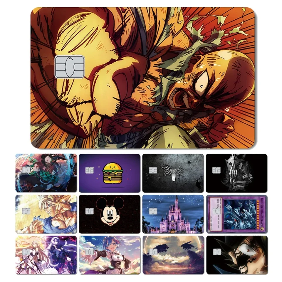 2024 Anime yu-gi-oh! Princezná Dragon Ball Marvel Mickey Deadpool Credit Card Bank Bank Matte Sticker Film Cover Ht12