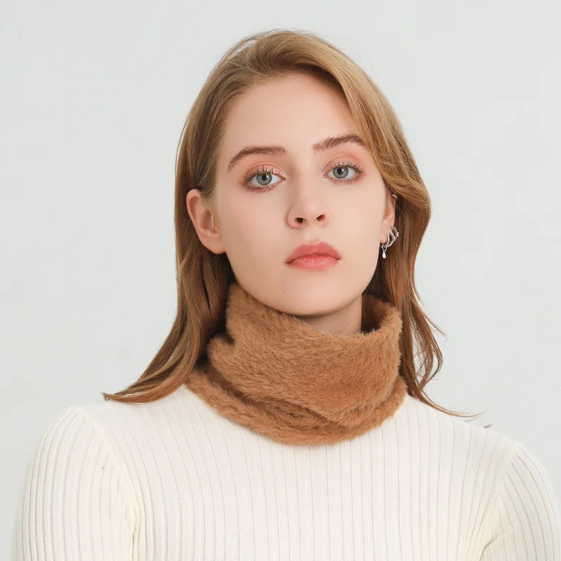 2024 Cashmere Teplý zimný prsteň šatka masívna farba mäkký plyšový plyšový hustý športový športový muž Ženy krk