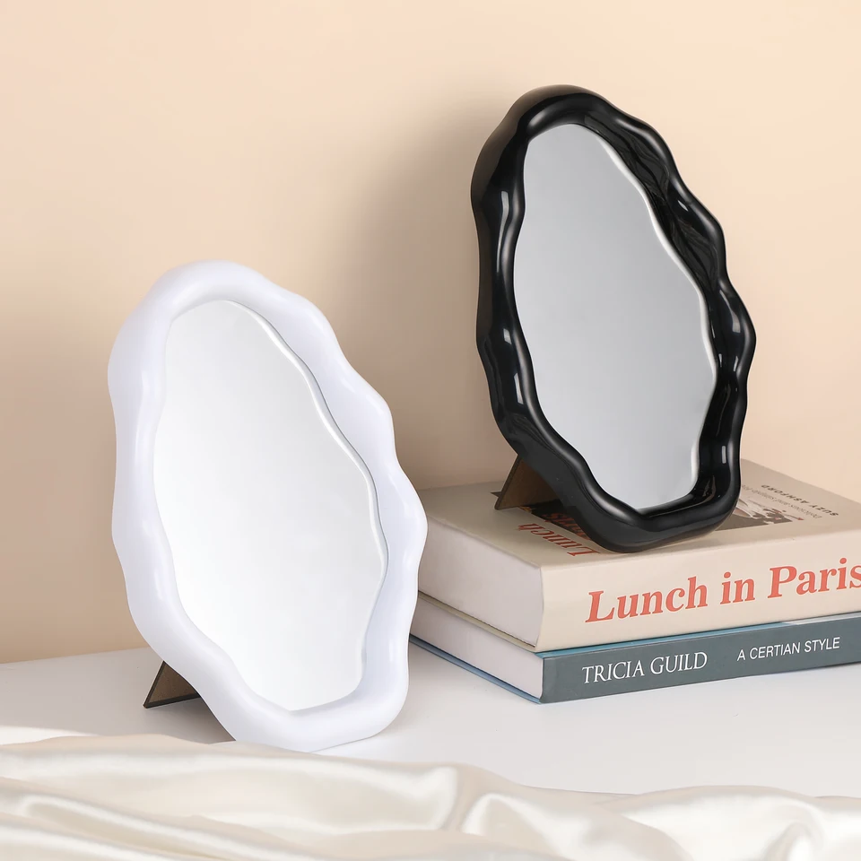 2024 cloud Make -up Mirror Nepravidelné kozmetické stolné zrkadlo s držiakom Danity dekor študent internát spálne stolové zrkadlá