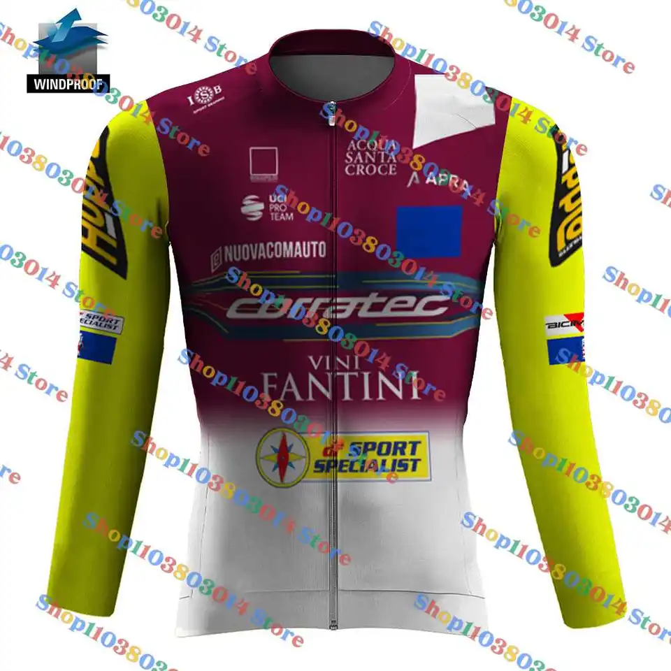 2024 Corratec Windproof Pánsky letný cyklistický dres dlhý rukáv Rode Rode Bike Mtb Maillot Ropa Ciclismo